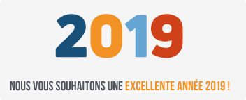 Nous vous souhaitons une excellente année 2019 !